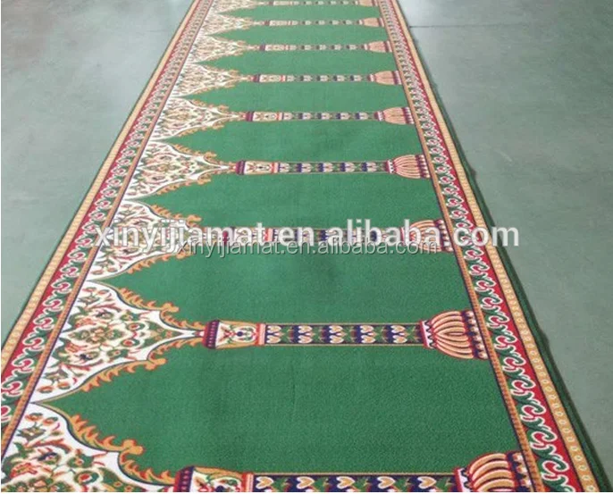 Исламский проект петлевым ворсом молитва ковер в рулонах для мечеть комнаты