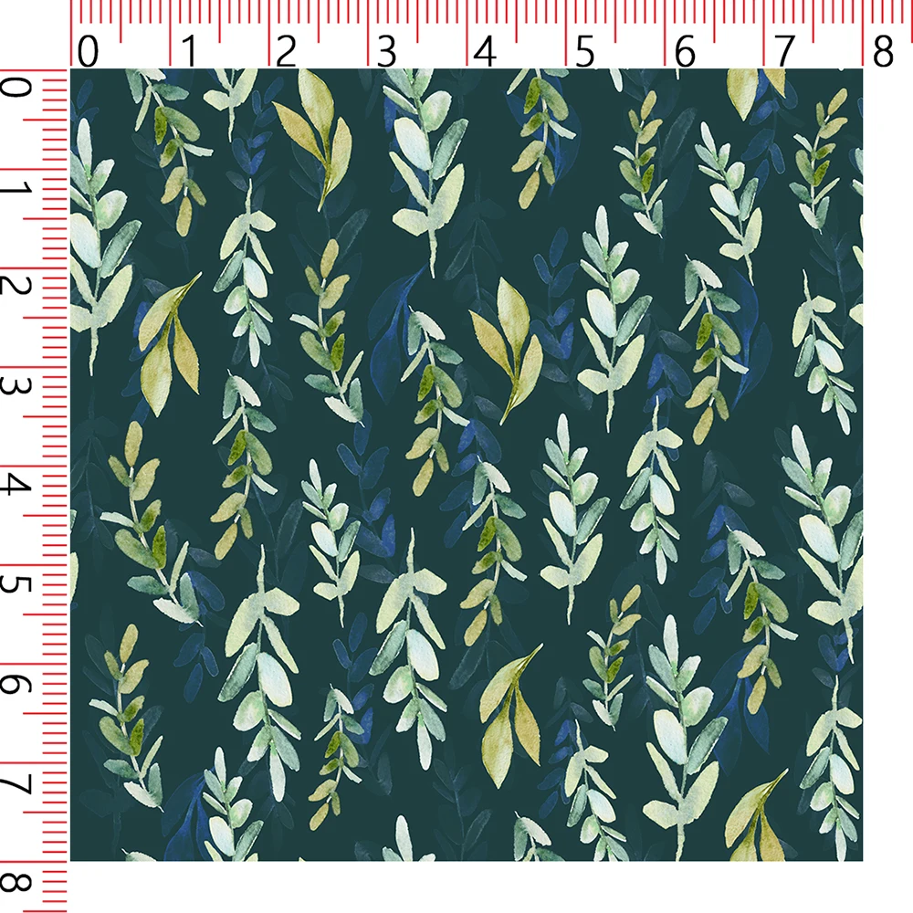 
Hot sale leaf accept custom design printing cotton lycra fabric for dress 