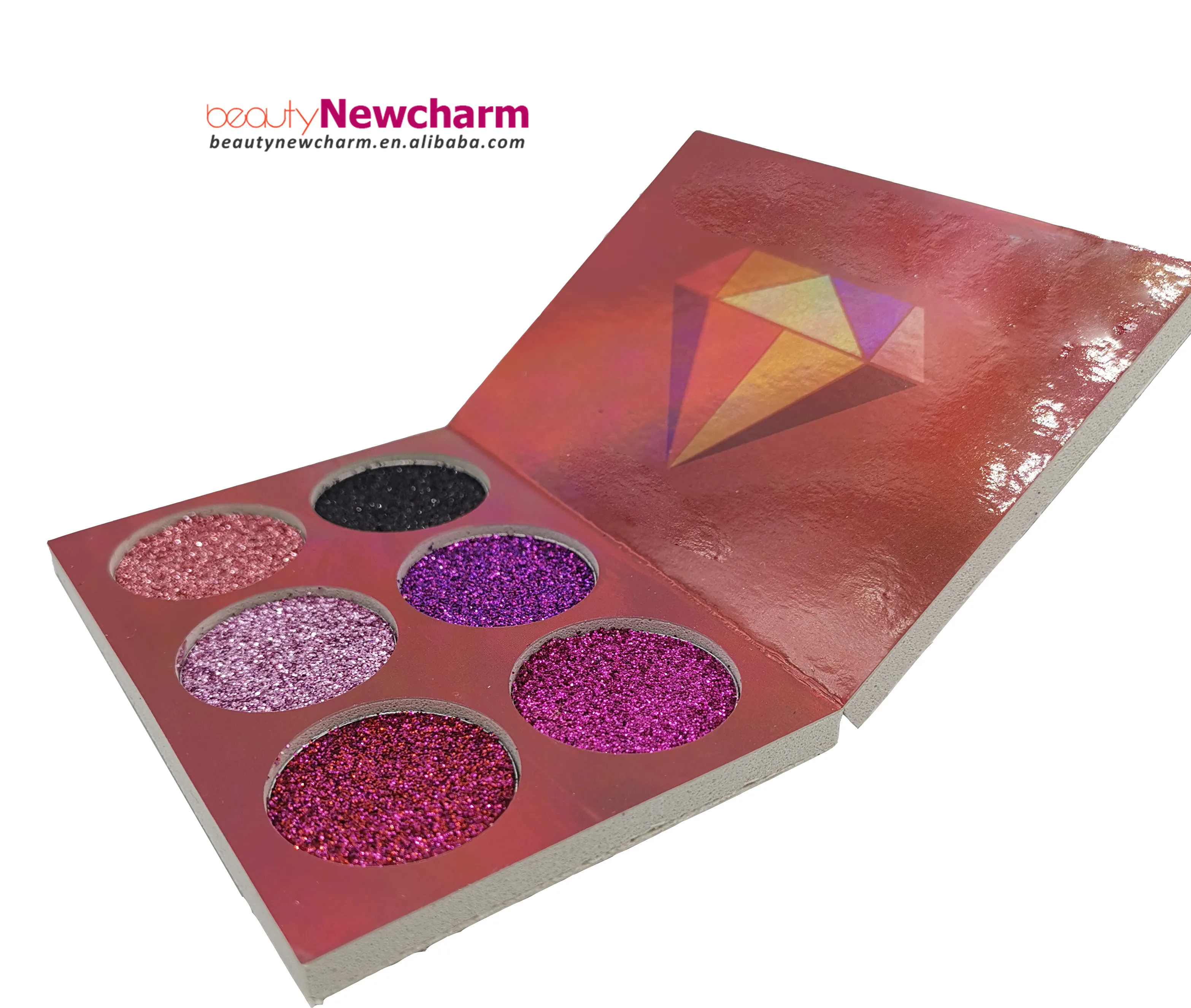 Wholesale 6 color Matte pigmented custom logo colorful pigment makeup make your own brand eyeshadow palette