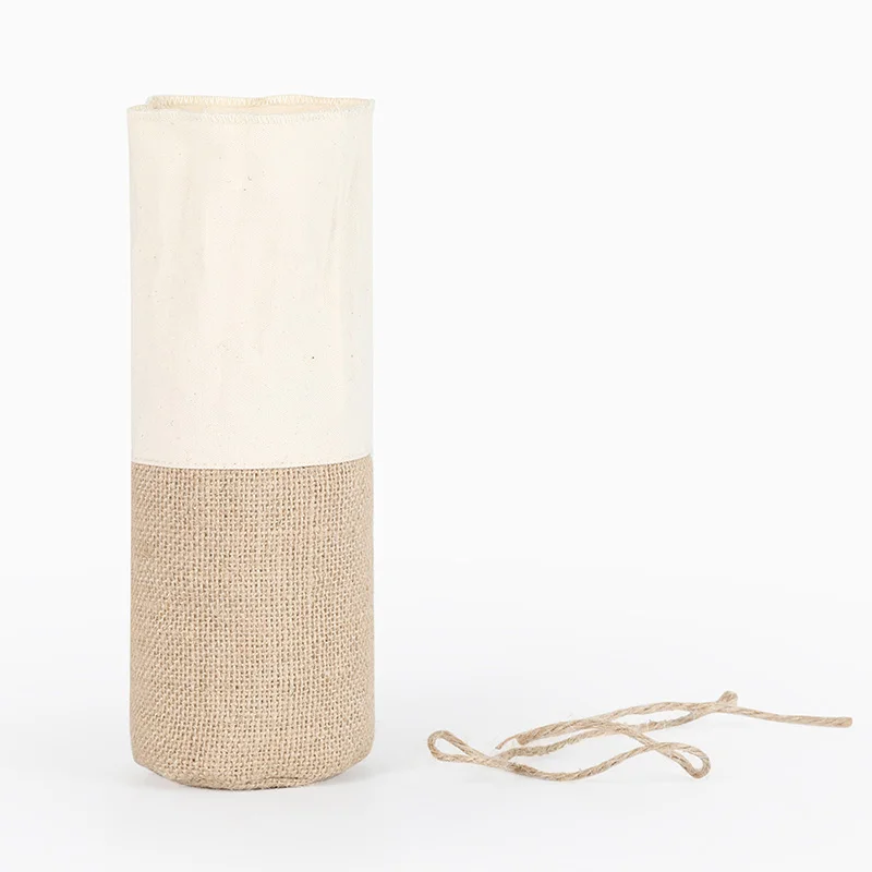 Natural Burlap Hessia Gift Wine Wedding Party Favor Pouch Cotton Jute Gift Packaging Bags