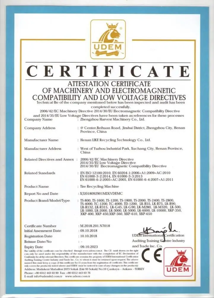 
Used tyre rubber powder price tire shredder recycling line 