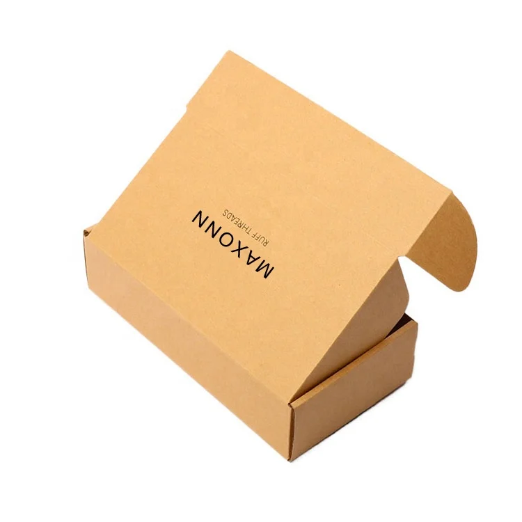 China Supplier Brown Custom Craft Logo Paper Corrugated Postal Shipping Box Package