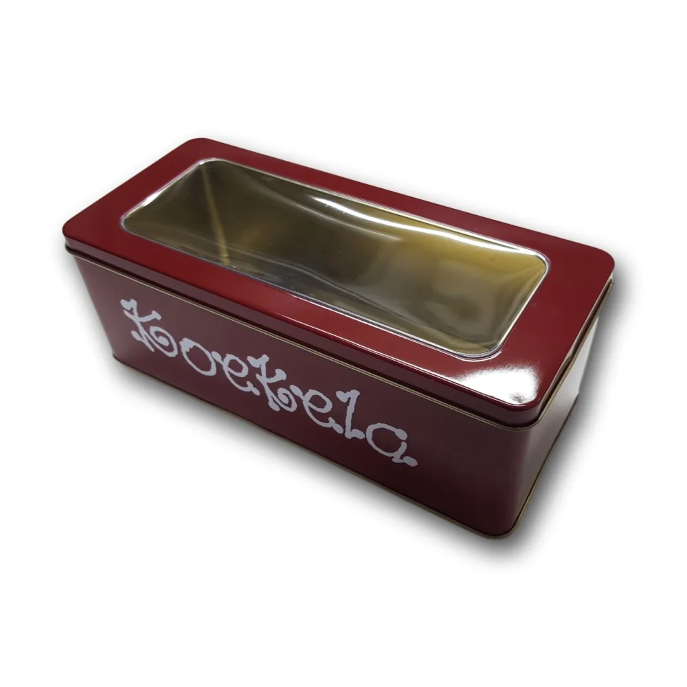 Free Sample Recycle Metal Rectangular Biscuit Box