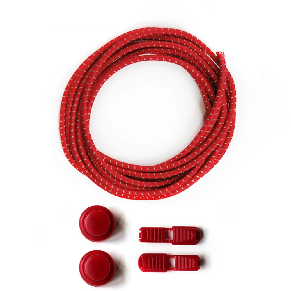 11 colors Reflective No Tie Shoelaces Lock System Elastic Shoelaces for Sneakers