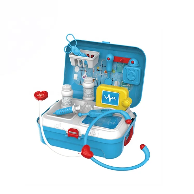 Best selling toys 17 pcs play preschool toy backpack pretend doctor kit for kids