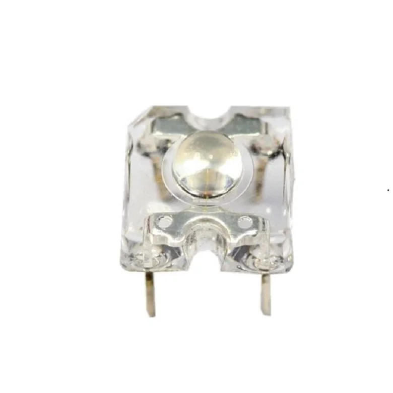 Chinese special wavelength  LED manufacturer offer  5mm   high brightness   590-595nm   yellow color 4chip 0.25w piranha LED