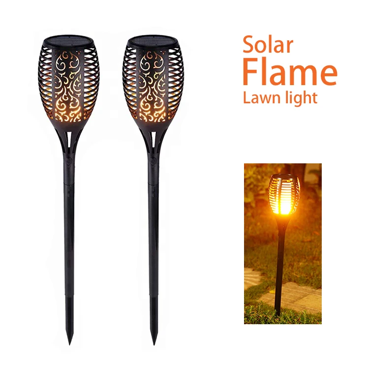 
grape 96 leds Ip65 Garden Lamps Outdoor Solar Recharge Torch Light Landscape Led Flame Light 
