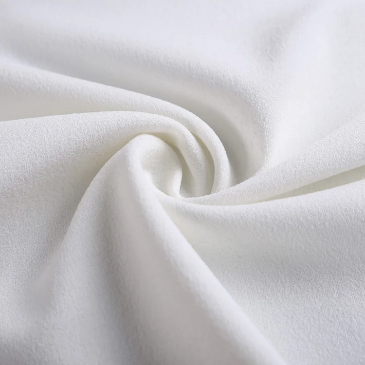 Shaoxing polyester elastic top definition korean white crepe fabric moss crepe fabric for dress