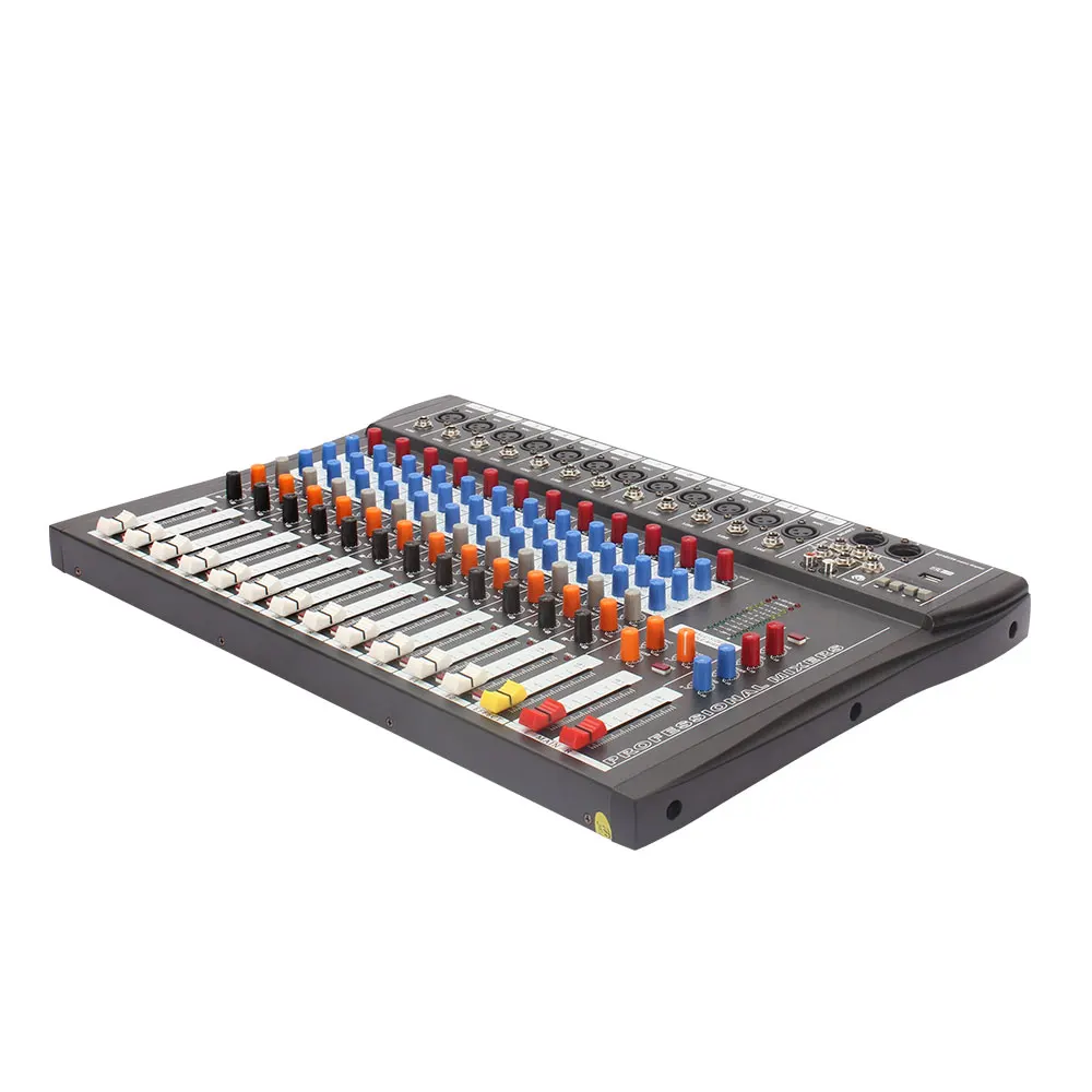 Professional  Multifunctional Usb Sound  12 Ways Audio Mixer new Model Analog Audio Mixing Console
