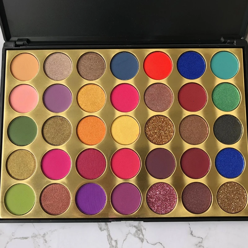 2019 Newest 35 colors makeup palette no logo pigment eyeshadow palette private label