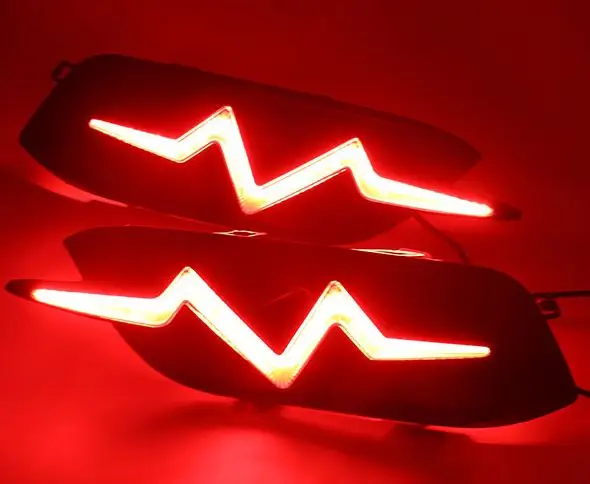 Multi-functions Car LED Rear Fog Lamp Brake Light Bar Rear Bumper Light Tail Decoration Lamp For Honda Civic 2016 2017