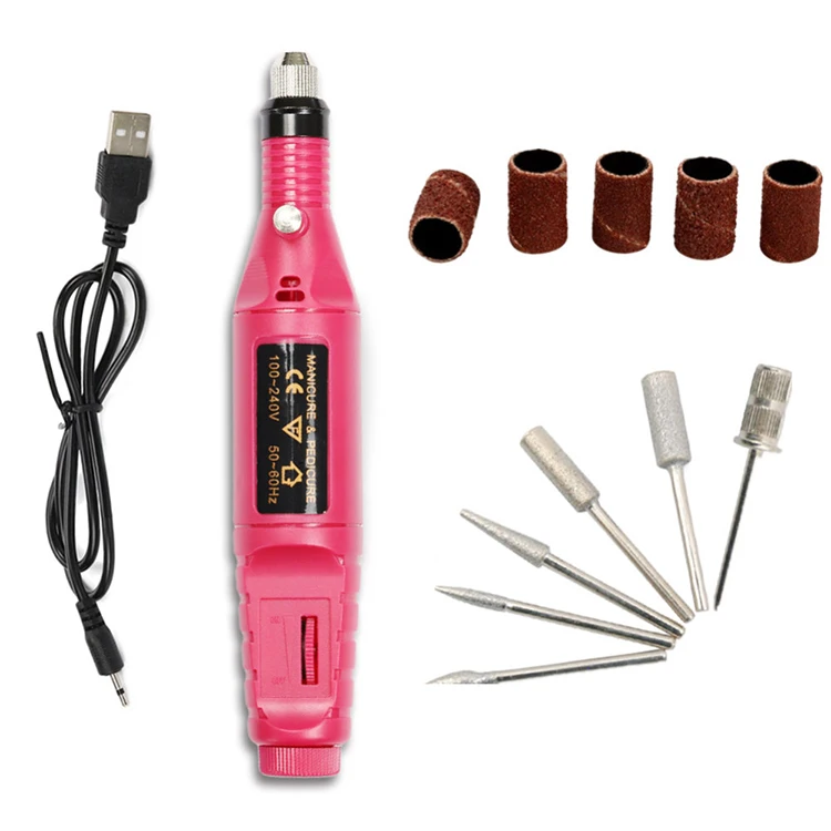 
File Kit Electric Manicure Pedicure Acrylic Portable Salon Machine pen shape nail drill DM-13 
