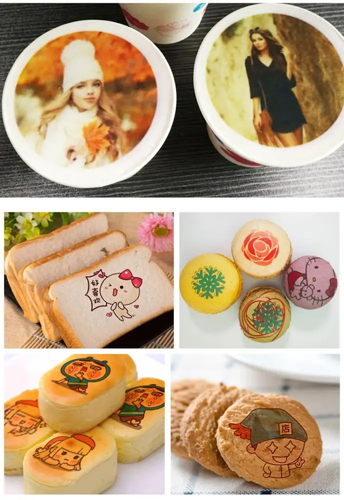 Многоцветный кофейный планшетный принтер с пищевыми чернилами