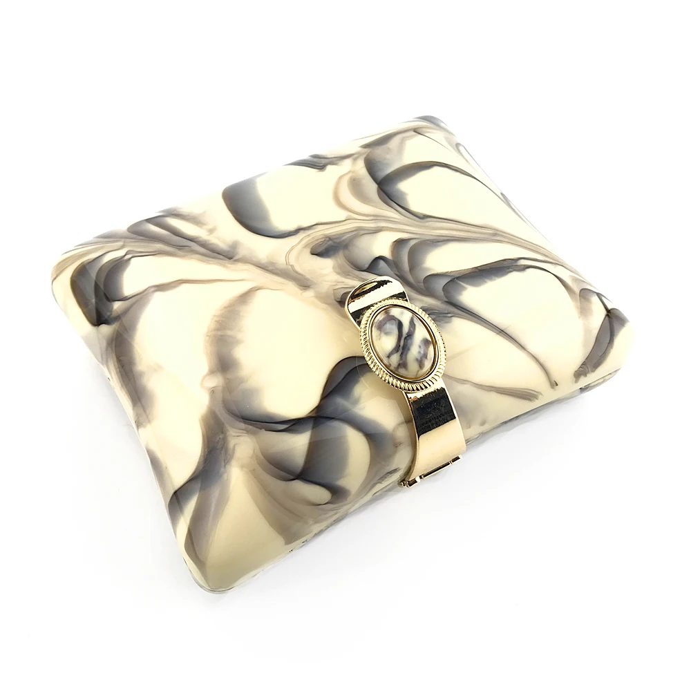 OC3971 High quality acrylic bag for lady party marble acrylic clutch bag
