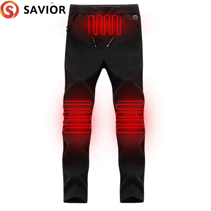 Savior mens outdoor wear breathable rechargeable battery heated pants