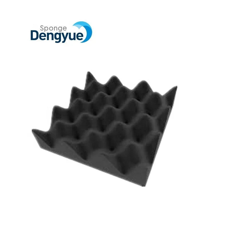 Wave shape Soundproofing Self adhesive PU Foam supplier foam sheet acoustic For recording studio