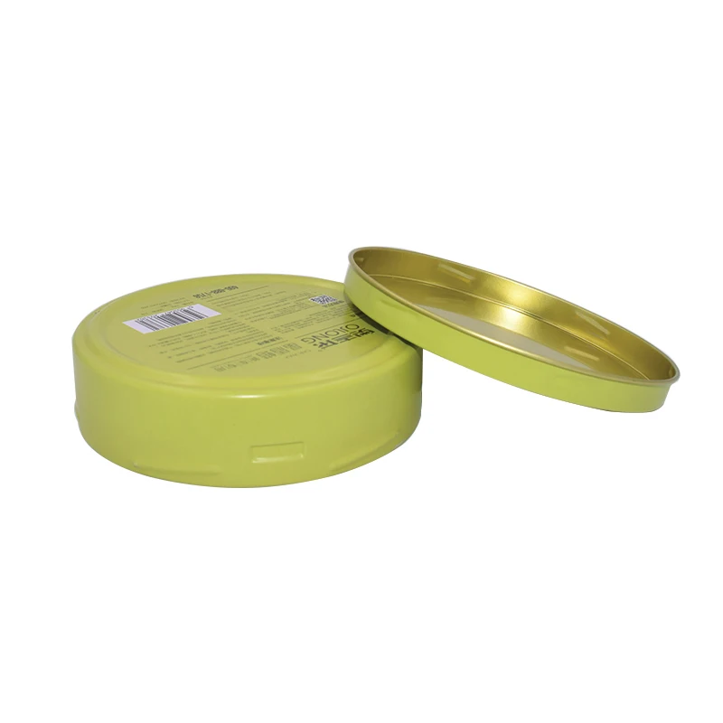
Custom Printing Green Wax Candle Metal Iron Round Tin Box With Screw Lid 