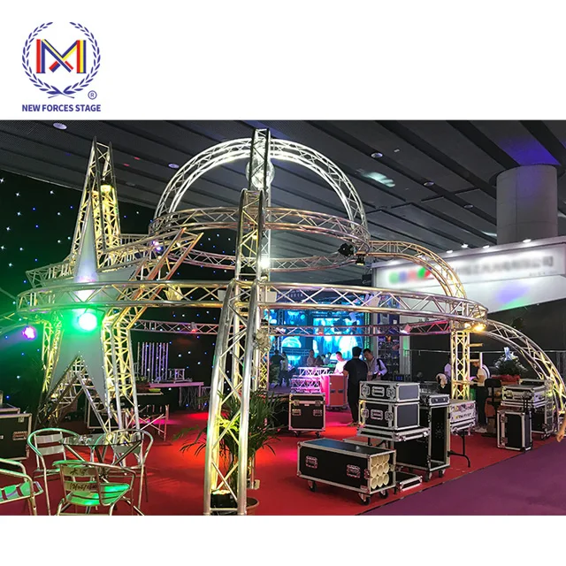 Round Semi Circle Roof Decoration Concert Stage Lighting Truss