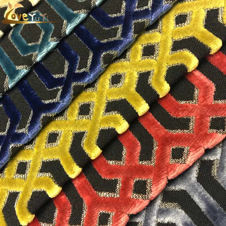 Турецкий жаккард резки ворс бархат диван ткань цена за метр