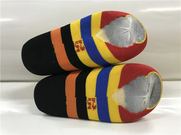 Customized warm nice stripes kids baby sock shoe home sock shoes upper