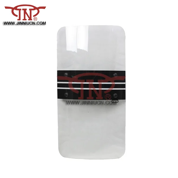 Police anti riot PC shield Rectangular Brazil UV stabilized 95% transparent polycarbonate Anti Riot Shield