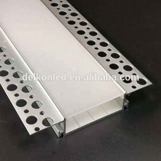 Super Wide 98*18.5mm Aluminium LED Channel Drywall  Plaster-in Recessed LED Profile for 47mm Width LED Strip