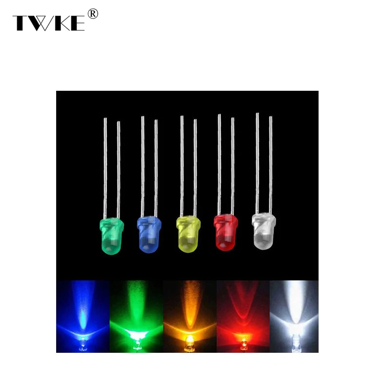 
Diffused Green Led Diode 3mm Through Hole Led 
