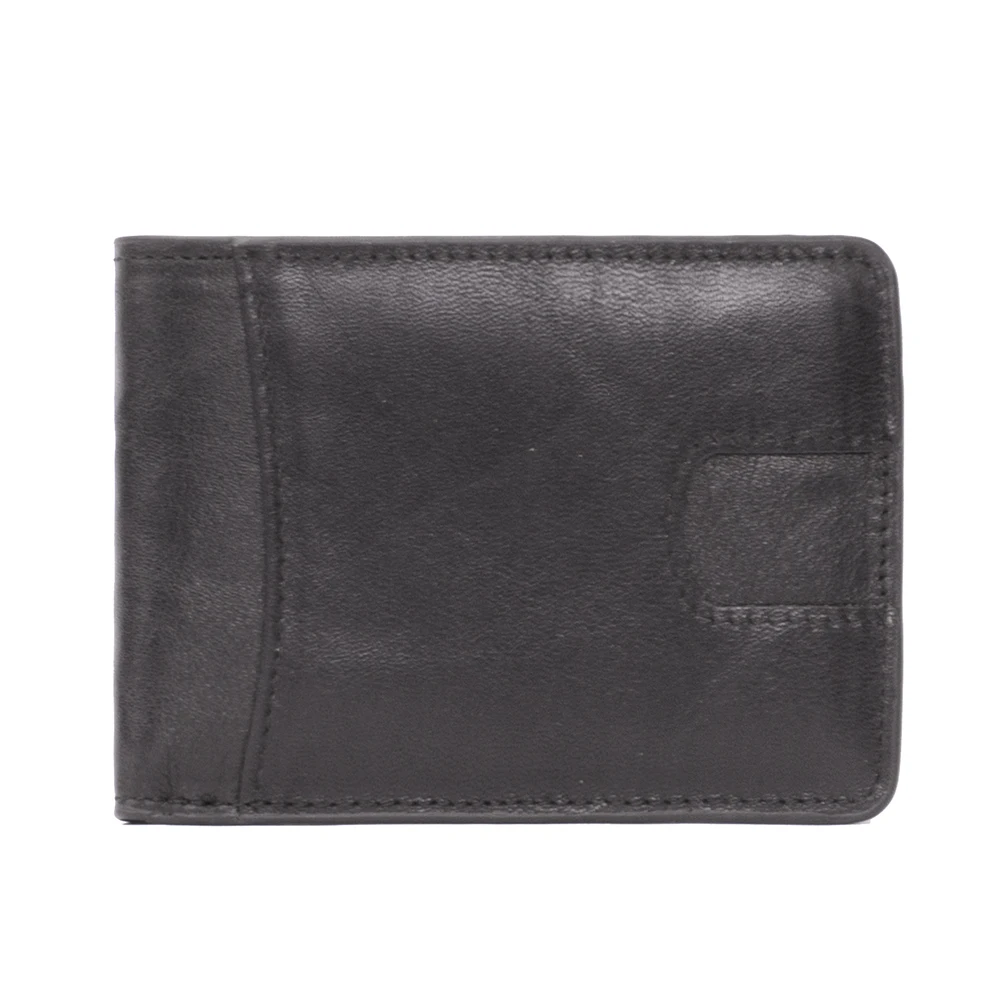 
Wholesale Top Grain Cow Leather Wallet Factory Credit Card Holder Purse RFID Blocking Small Unisex Wallet for Men 