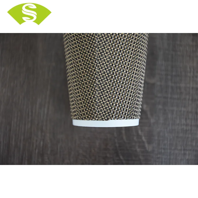 
Heat proof lattice double wall coffee paper cup disposable 