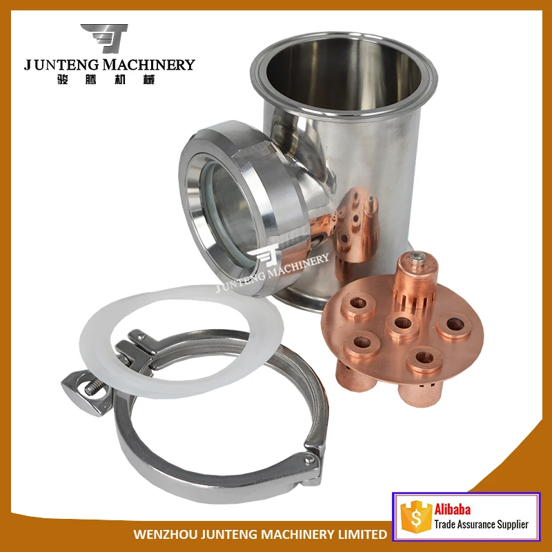 Custom 50L Alcohol Distillation Equipment Household Red Copper Whiskey Reflux Distiller