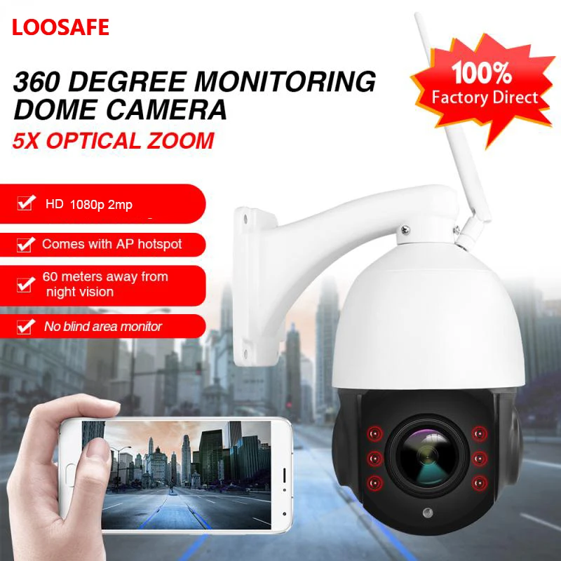 Горячий в продажу 64 г 1080 P ночного видения действие Wi-Fi купольная ip-камера long range ptz камеры