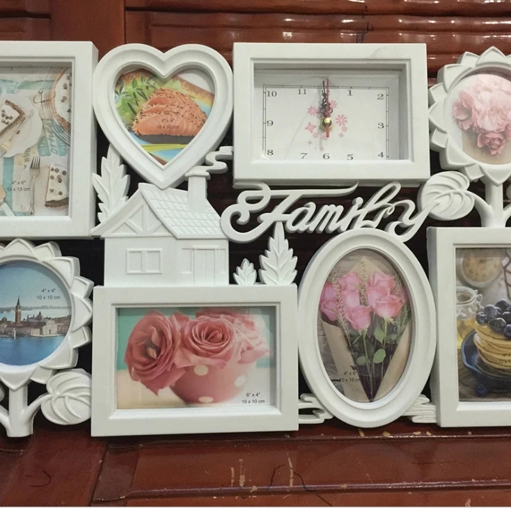 Combination photo frame  Creative photo studio clock photo frame