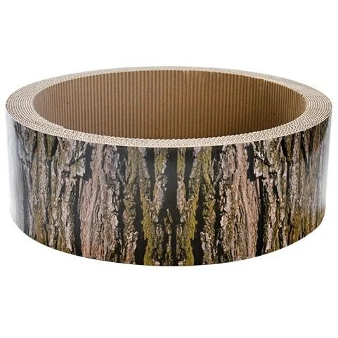 OEM and ODM China Wood Pile Shape Pet Cat Cardboard Scratcher Lounge