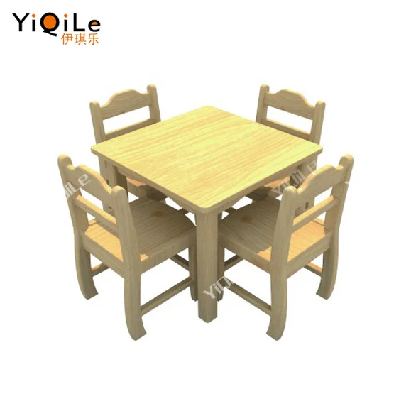 Factory Price Pine wood kids study desk Hot sale school furniture for kids kindergarten classroom furniture