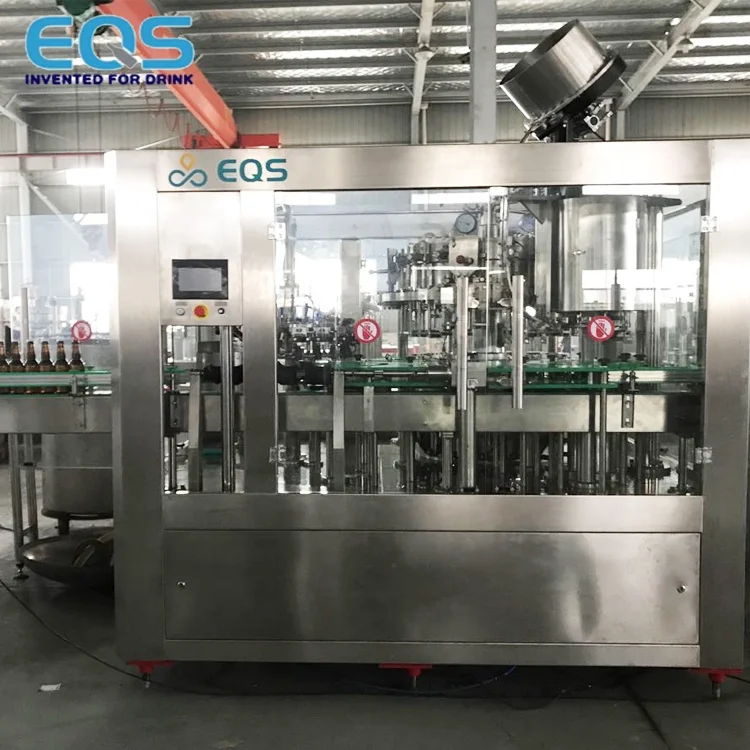 Small Capacity 1000BPH Complete Beer Bottling Production Line With Low Oxygen Content