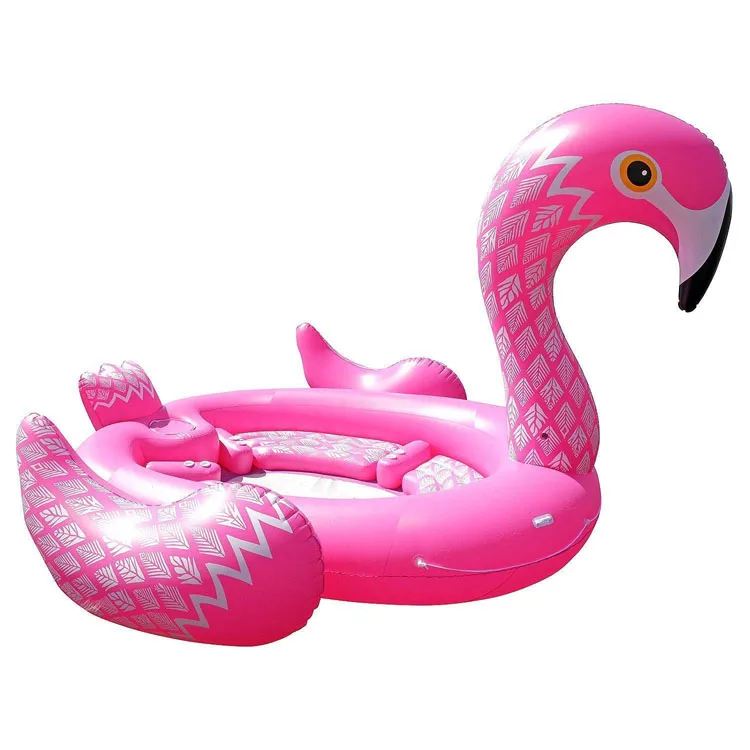 4-6 persons huge inflatable flamingo pool float lake floating island