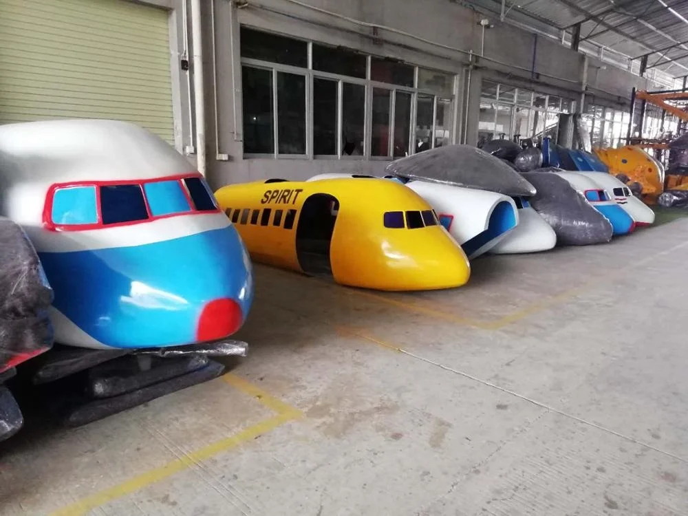 kids toys equipment amusement park Plastic ride outdoor playground children airplane slide
