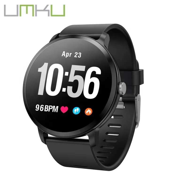 V11 touch screen BT4.0 waterproof ce rohs smart watch with GPS Running Fitness Tracker Heart Rate Monitor