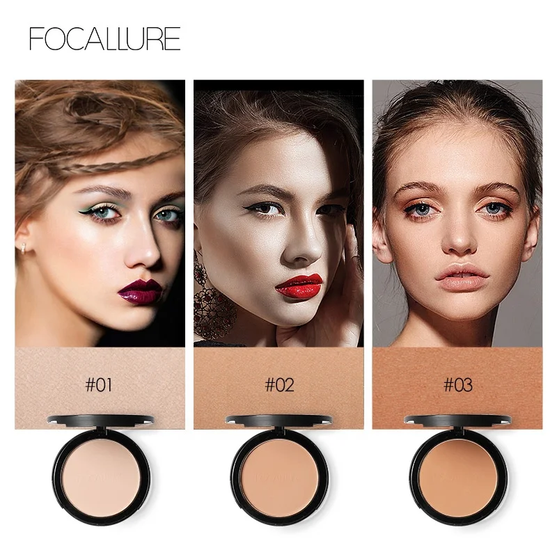 
FOCALLURE Resale Products Organic Cosmetics And Makeup Compact Powder Low Price 