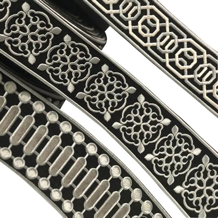 Wholesale Custom Polyester Embroidery Sequence Flower 3D Lace