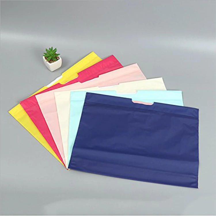 Custom made cheap plastic tote bags clothing shopping reusable plastic shrink bag