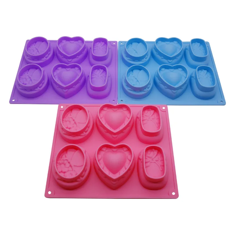 BPA  Free 3D Flower Shaped Soap Candy Silicone Molds