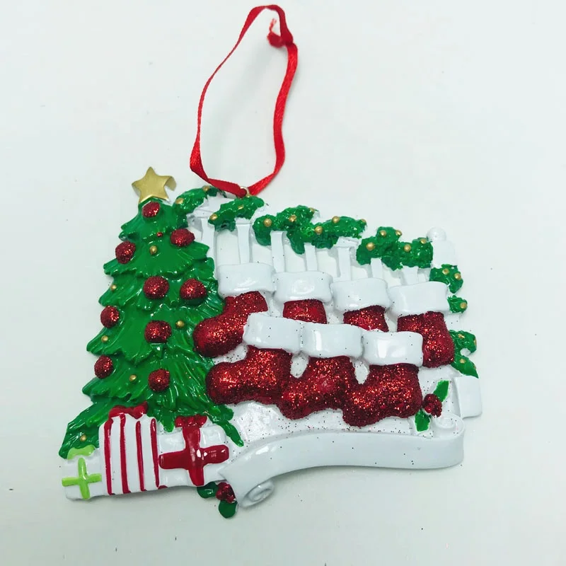 custom Santa Claus Sock christmas ornaments type personalized family holiday Living Christmas tree ornament