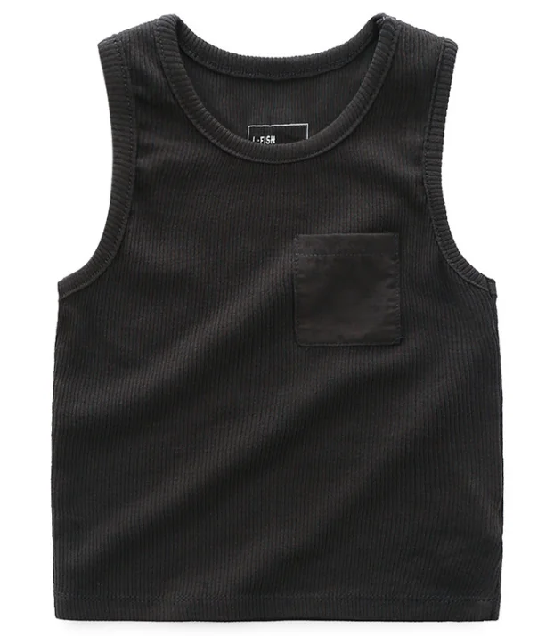 
Cotton boys casual chicken animal print kawaii toddler custom designs printing clothing kids tank top 