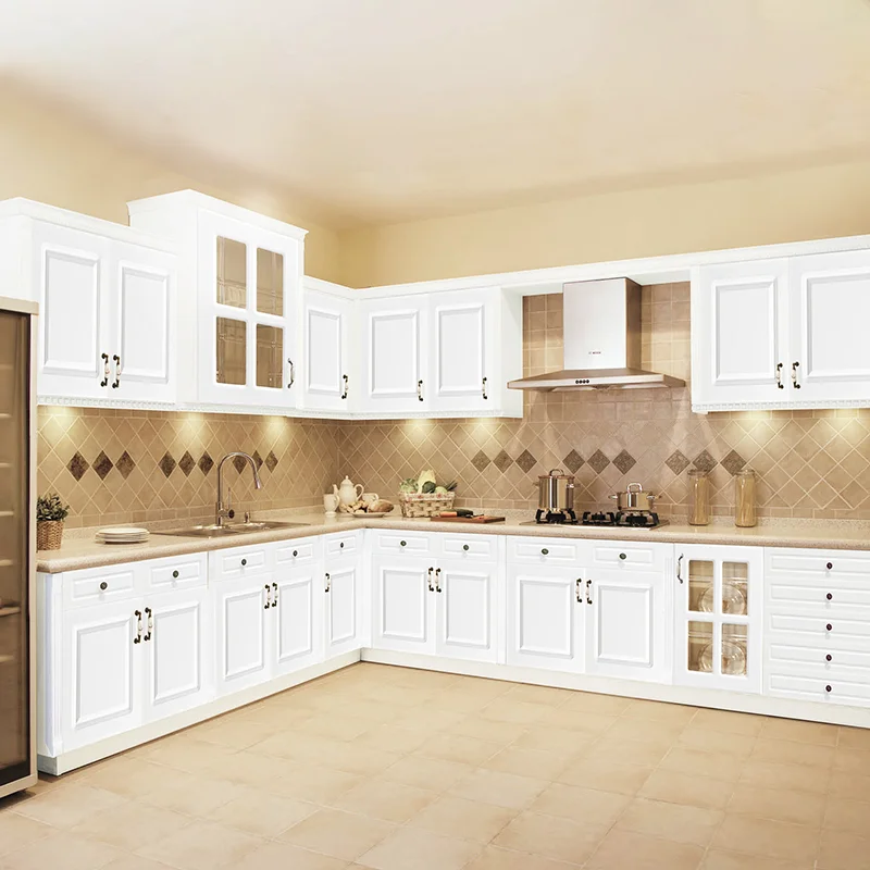  Индивидуальные Деревянные белые кухонные шкафы цена кухонная кабина из белой сосны