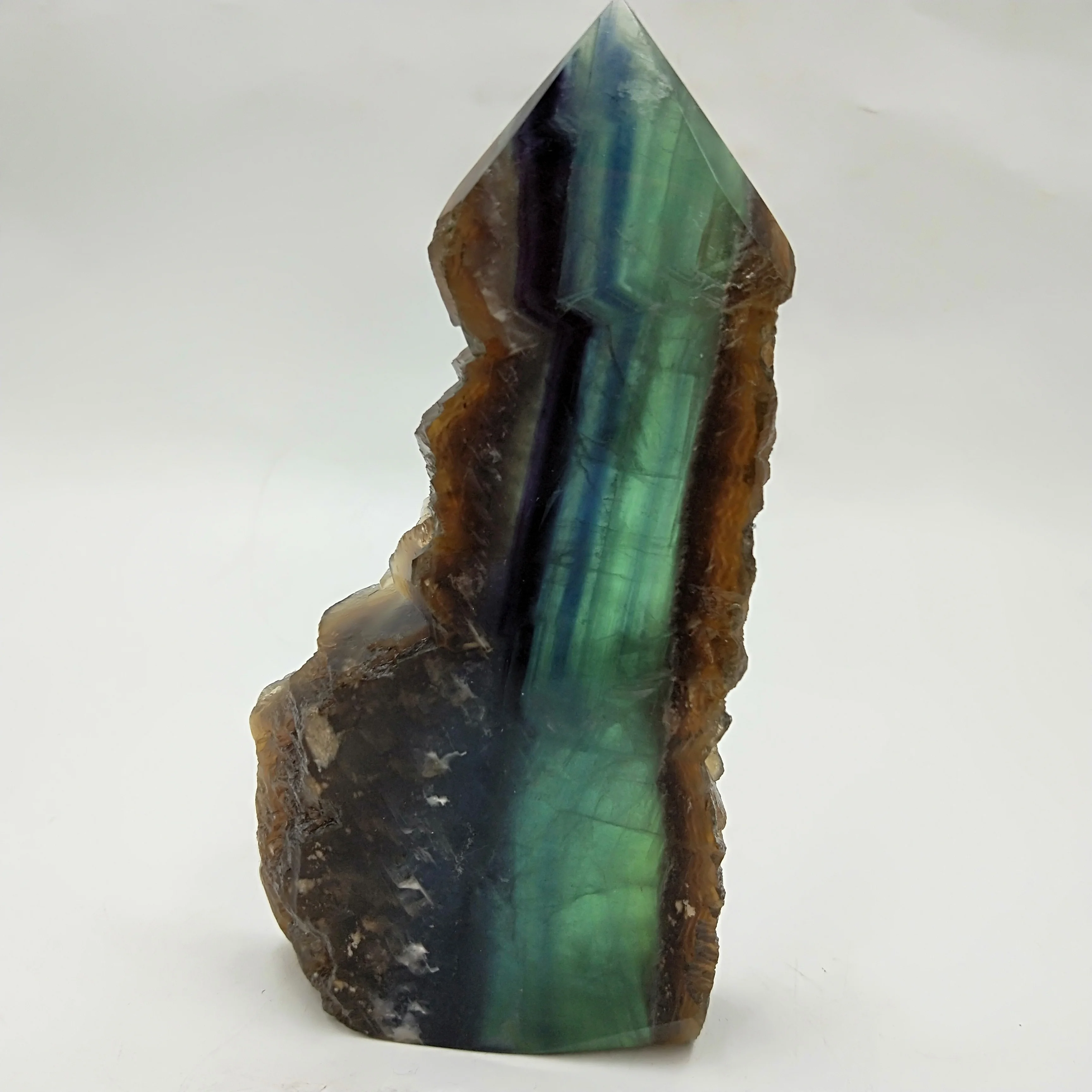 Natural Colour Fluorite Quartz Crystal Sawtooth Specimen Healing Crystal Rough Stone