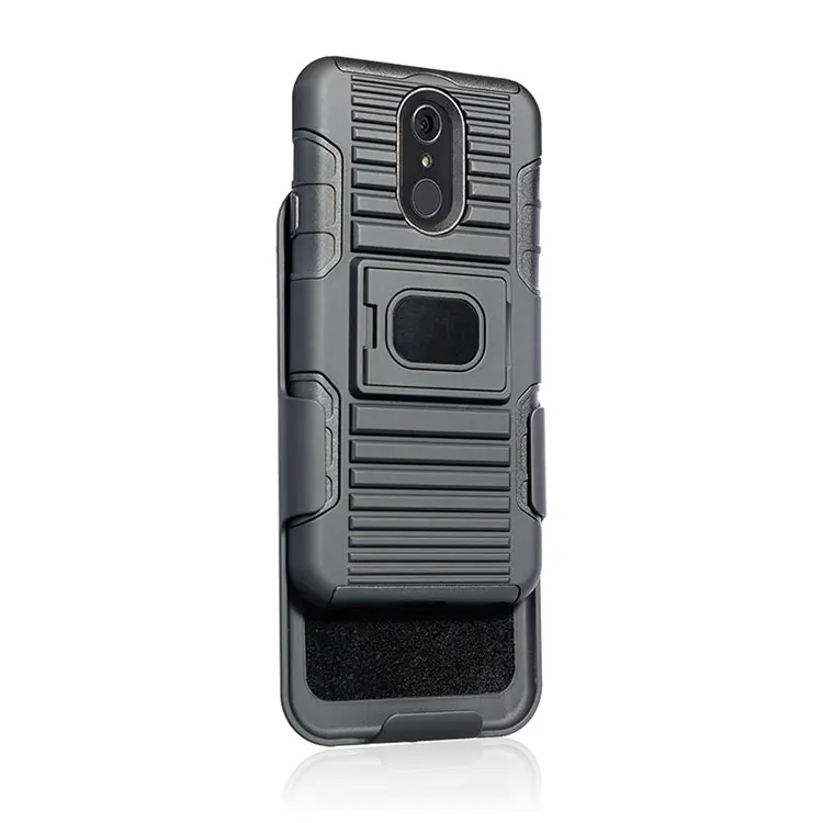 Оптовая продажа чехол для телефона LG Q7 3 в 1 kickstand TPU PC кобурный комбинированный корпус