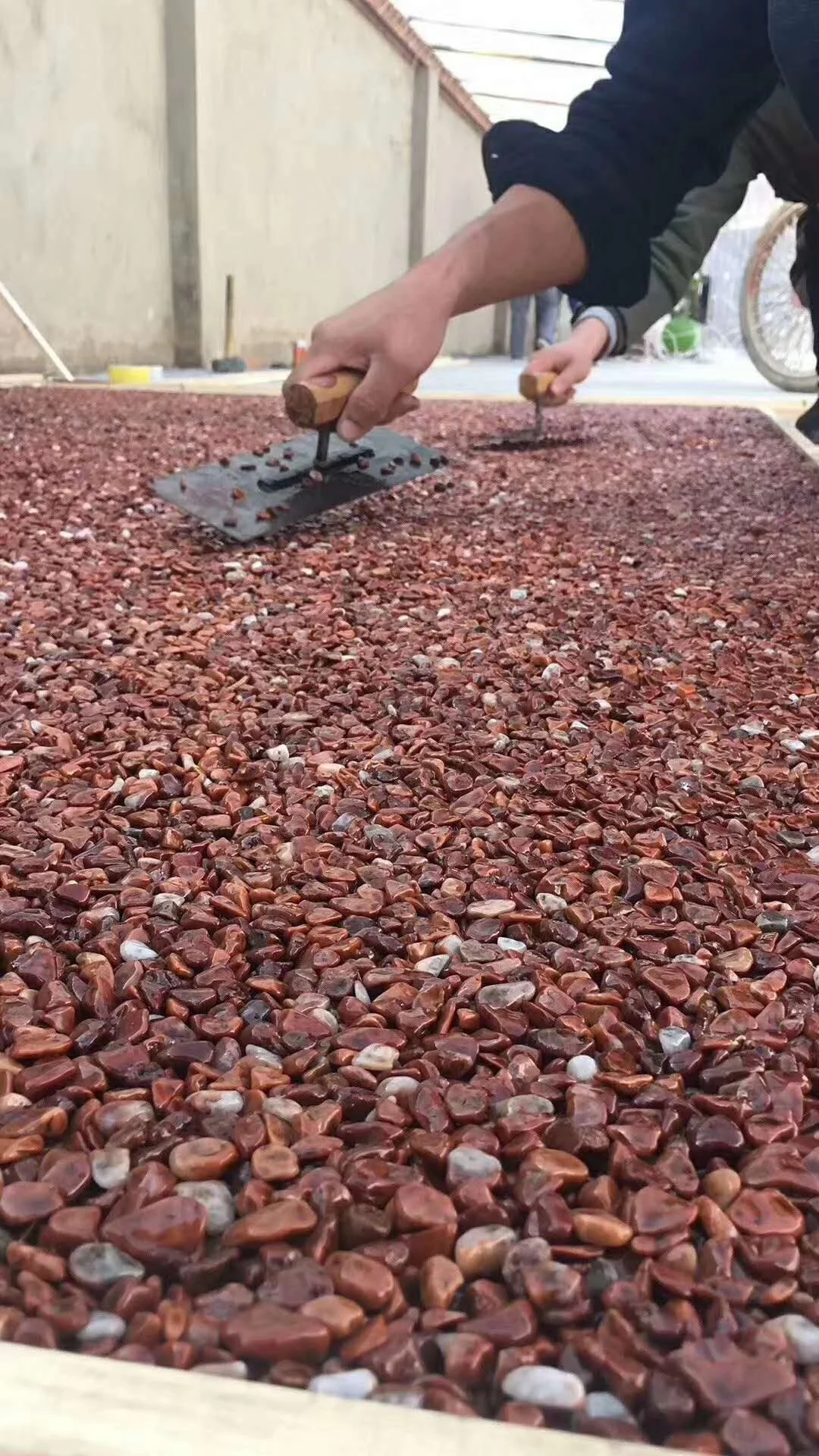 Red Color Natural Marble Chips Pea Gravel