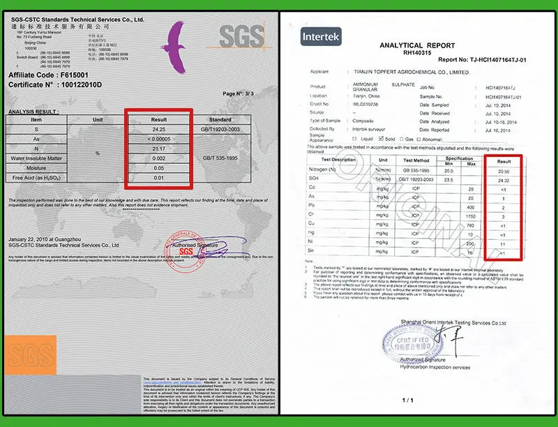colour of n21% ammonium sulphate powder