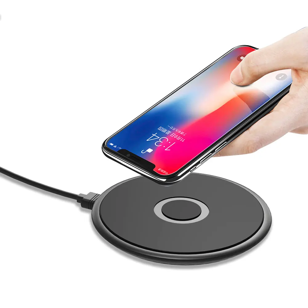 2019 Wholesale Portable 10W 7.5W 5W Wireless Charging Pad for iPhone Samsung